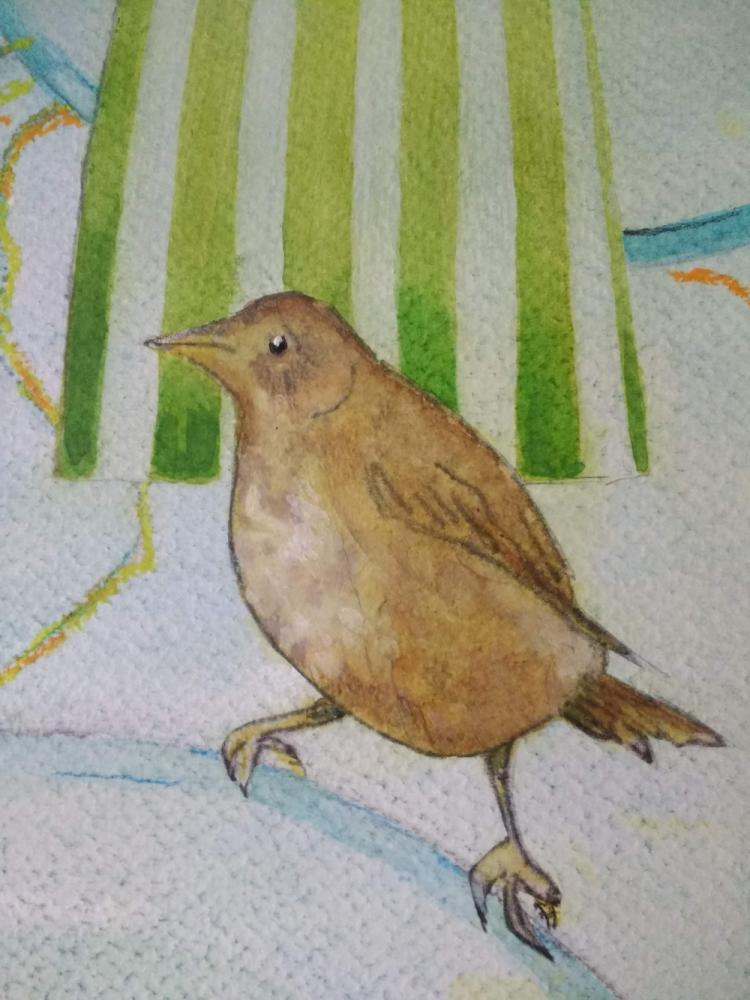 It Comes In Threes, detail - an original artwork by Pat Rhead-Phillips