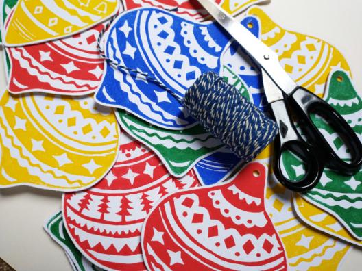 Christmas Bauble Cards - an original fine art greetings cards by Pat Rhead-Phillips