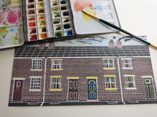 The Terrace - an original fine art greetings cards by Pat Rhead-Phillips