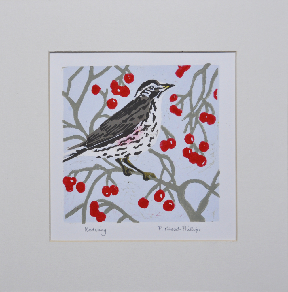 Redwing (Rich Pickings) - Original artwork by pat Rhead-Phillips - buy artwork