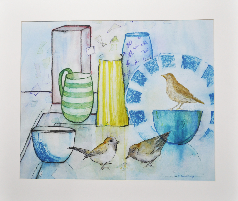 Birds of a feather flock together - Original artwork by Patricia Rhead-Phillips