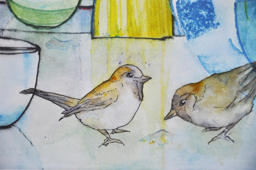 Birds of a feather flock together  - Original artwork by Patricia Rhead-phillips