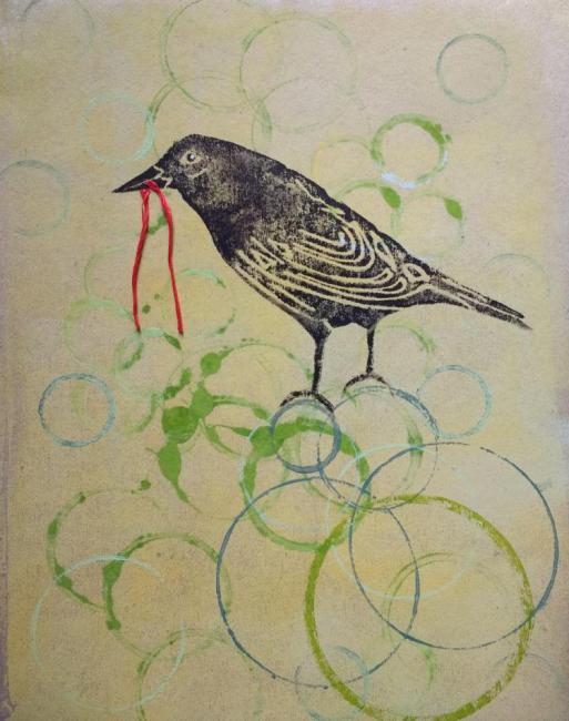 Hanging by a Thread- an original artwork by Pat Rhead-Phillips