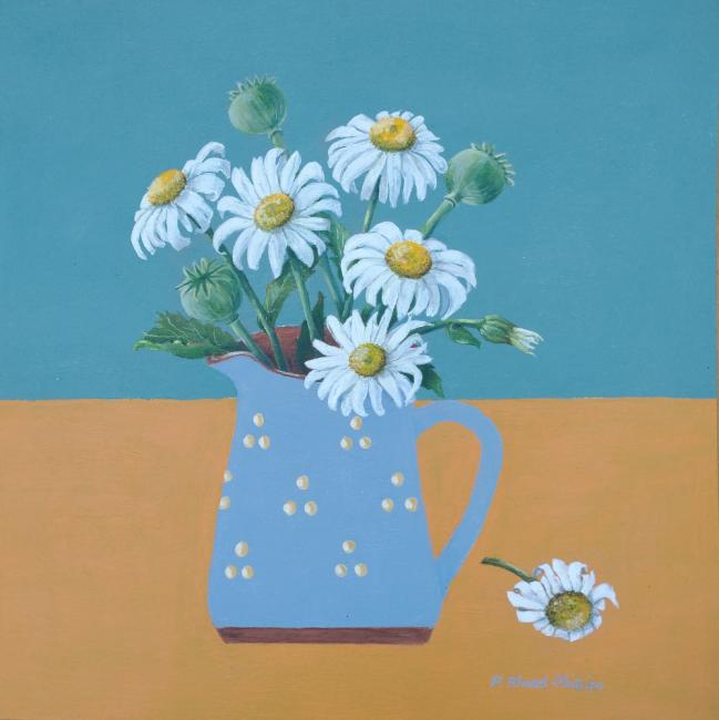 Giclee print of Marguarites - acrylic work by Pat Rhead-Phillips